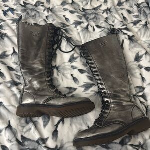 Vintage 1B60 Metallic Pewter 20 eyelet Dr Martens